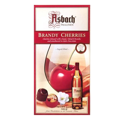 Asbach Dark Chocolate Brandy Cherries (100g)