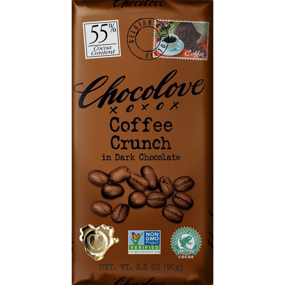 Chocolove 55% Coffee Crunch Dark Chocolate Bar