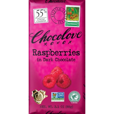 Chocolove 55% Raspberries Dark Chocolate Bar