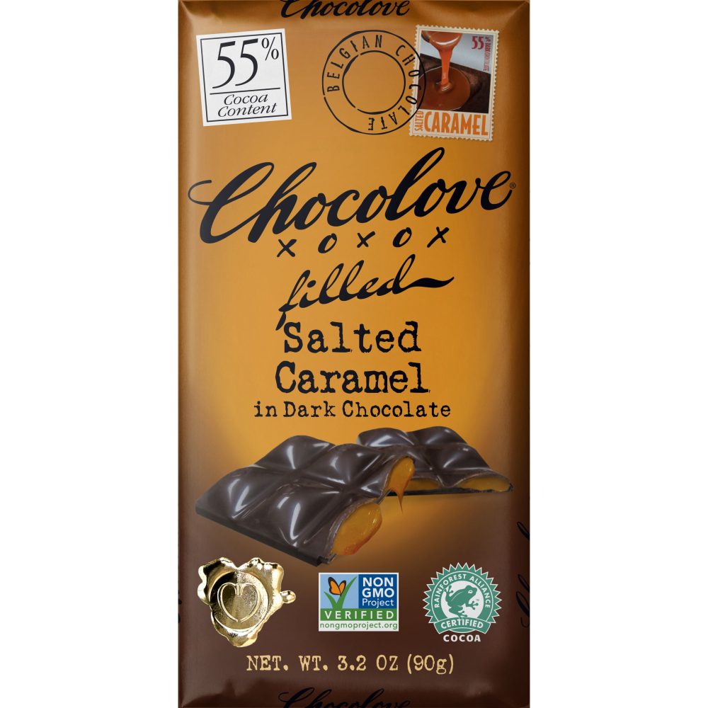 Chocolove 55% Salted Caramel Dark Chocolate Bar