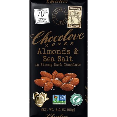 Chocolove 70% Almonds & Sea Salt Dark Chocolate Bar