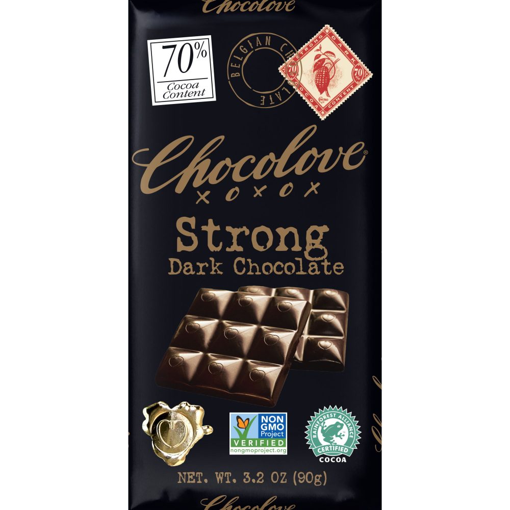Chocolove 70 Strong Dark Chocolate Bar World Wide Chocolate