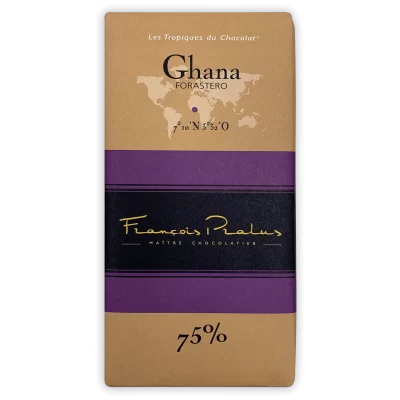 Francois Pralus Ghana 75% Dark Chocolate Bar