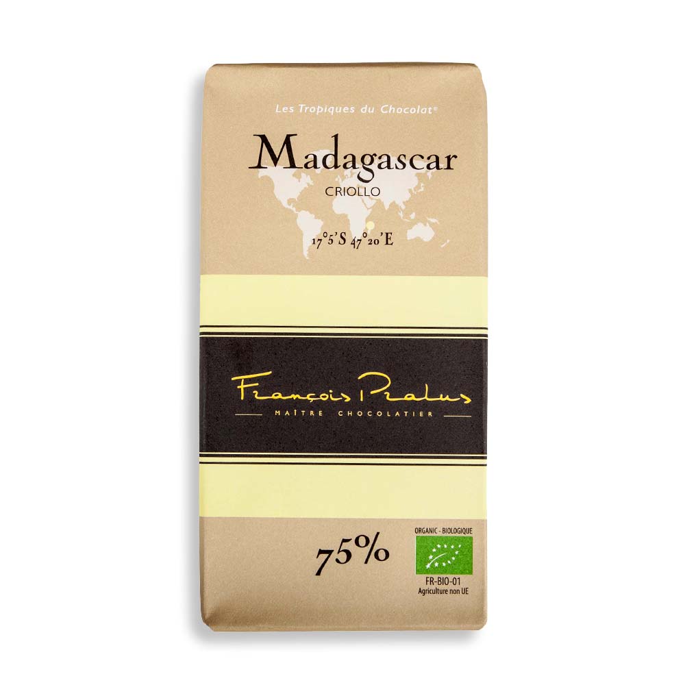 François Pralus Madagascar 75% Dark Chocolate Bar