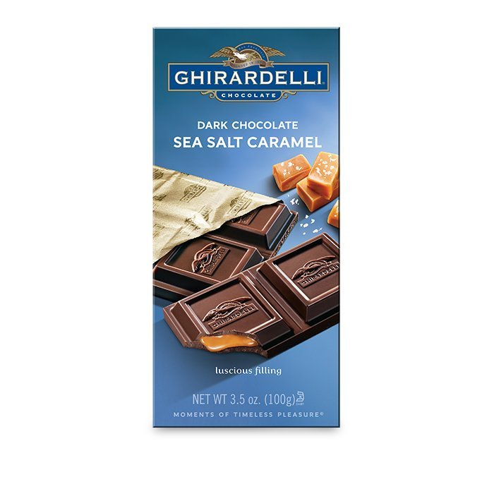 Ghirardelli Dark Chocolate Sea Salt Caramel Filling Bar