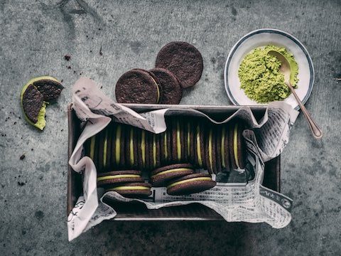 Guittard Matcha Oreos