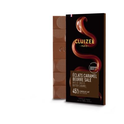 Michel Cluizel 45% Milk Chocolate Bar with Salted Butter Caramel Bits