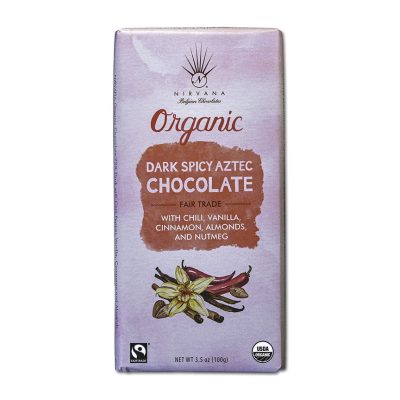Nirvana 72% Dark Spicy Aztec Chocolate Bar-min
