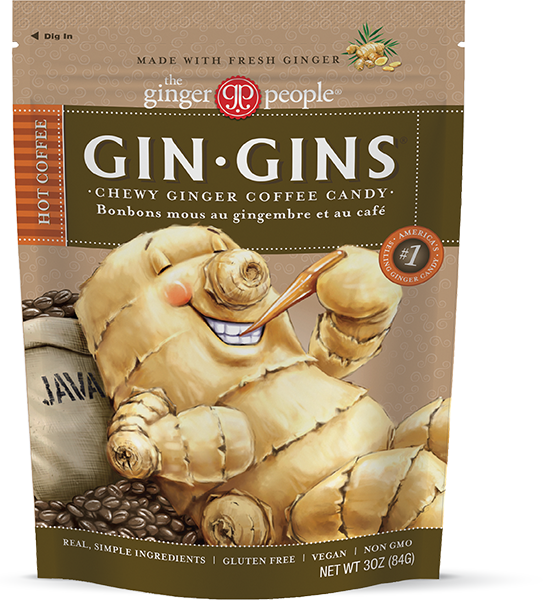 The Ginger People Gin Gins Hot Coffee Chewy Ginger Candy