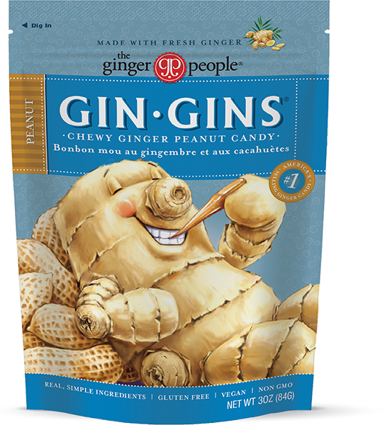 The Ginger People Gin Gins Peanut Chewy Ginger Candy