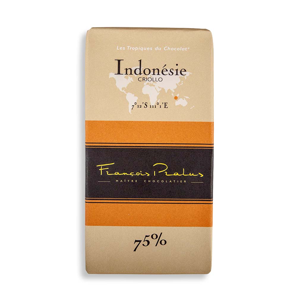François Pralus Indonésie 75% Dark Chocolate Bar