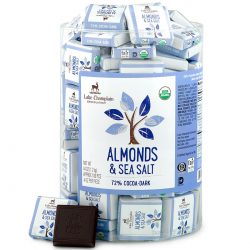 Lake Champlain Almonds & Sea Salt 72% Dark Chocolate Squares