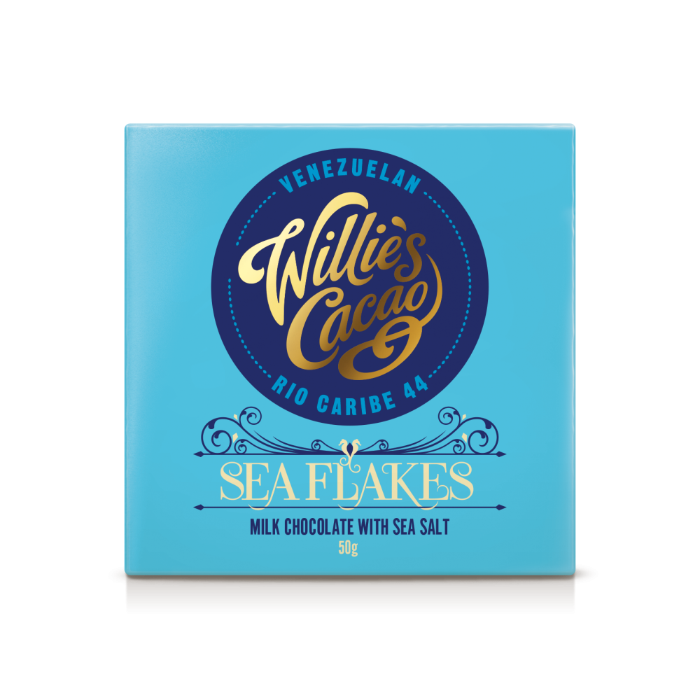 Willie's Cacao Sea Flakes 44% Milk Chocolate with Sea Salt