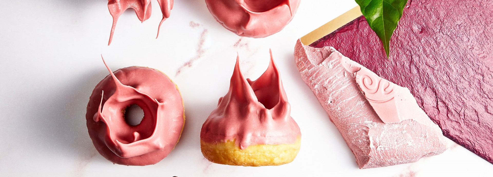Callebaut Donuts with Ruby Frosting