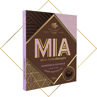 MIA 65% Dark Chocolate Bar with Almond & Coconut