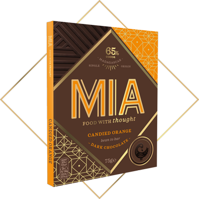 MIA 65% Dark Chocolate Bar with Candied Orange