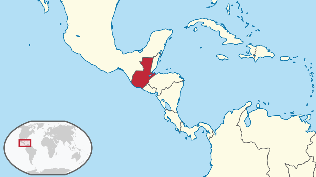 Guatemala on world map