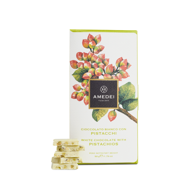 Amedei White Chocolate Bar with Pistachios