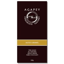 Agapey 70% Salted Caramel Dark Chocolate Bar