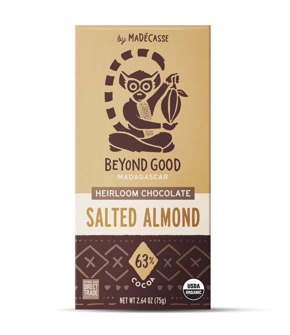 Beyond Good 63% Dark Chocolate Bar with Salted Almonds-min
