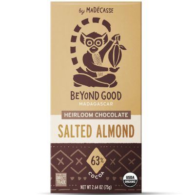Beyond Good 63% Dark Chocolate Bar with Salted Almonds-min