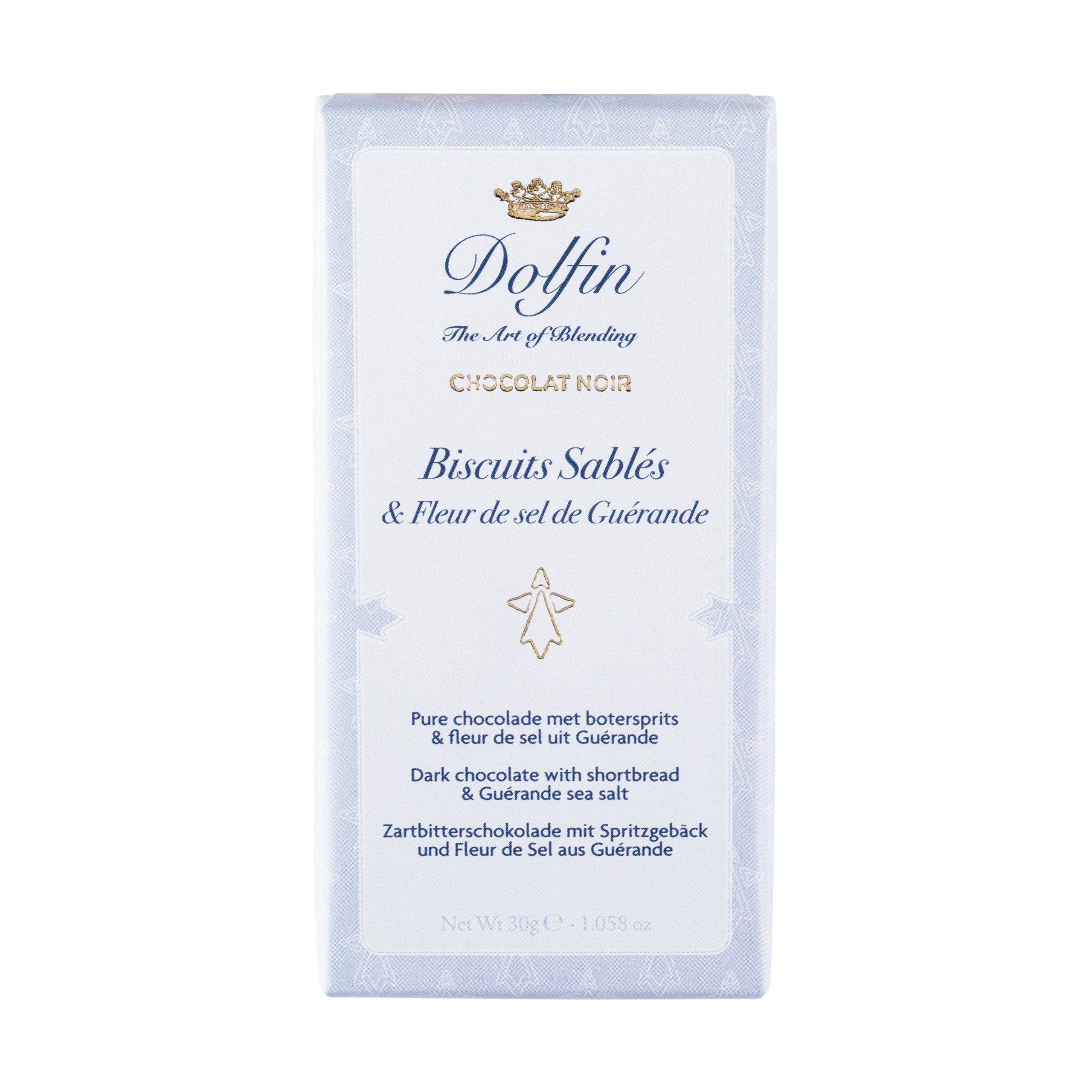 Dolfin 60% Dark Chocolate with Shortbread & Guérande Sea Salt-min