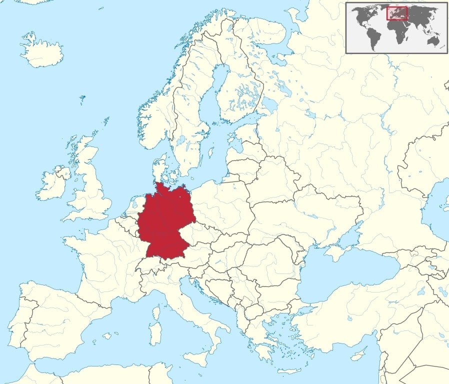 Germany on map