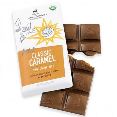 Lake Champlain 38% Milk Chocolate bar with Caramel