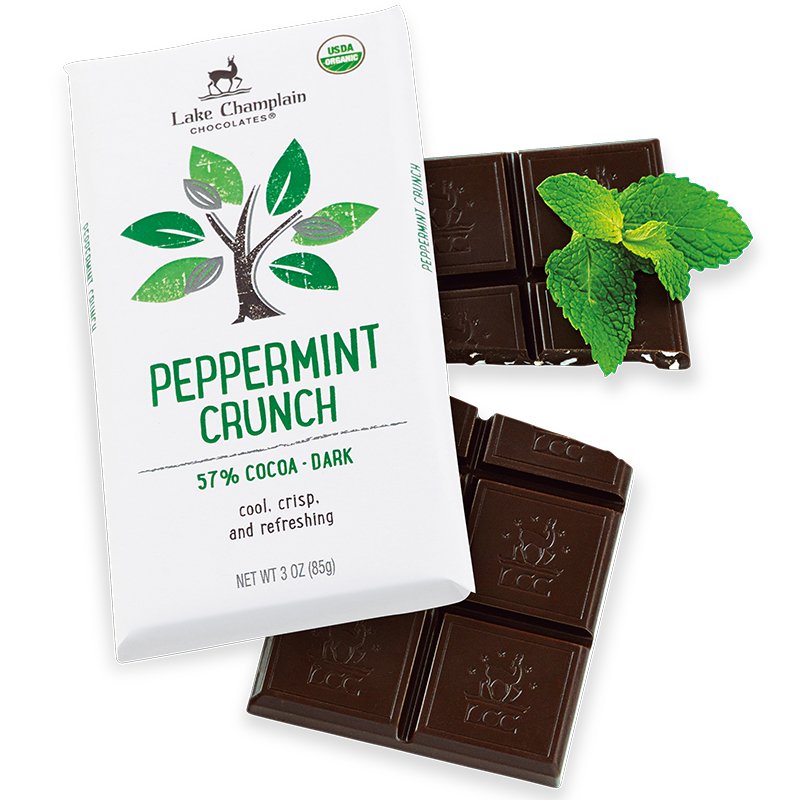 Lake Champlain 57% Dark Chocolate Bar with Peppermint Crunch