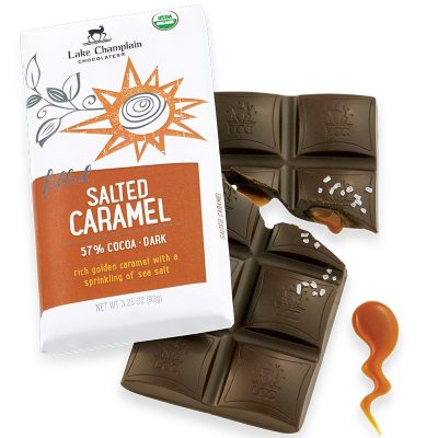 Lake Champlain 57% Dark Chocolate Bar with Salted Caramel