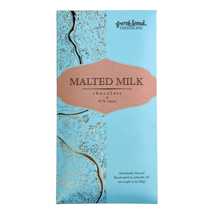 French Broad Malted 45% Milk Chocolate Bar