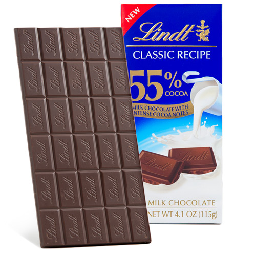 Lindt Classic Recipe 55% Dark Milk Chocolate Bar