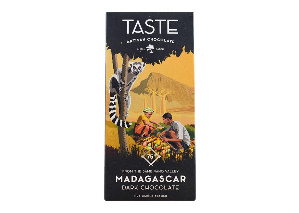 Taste Artisan Chocolate Madagascar 75% Dark Chocolate Bar