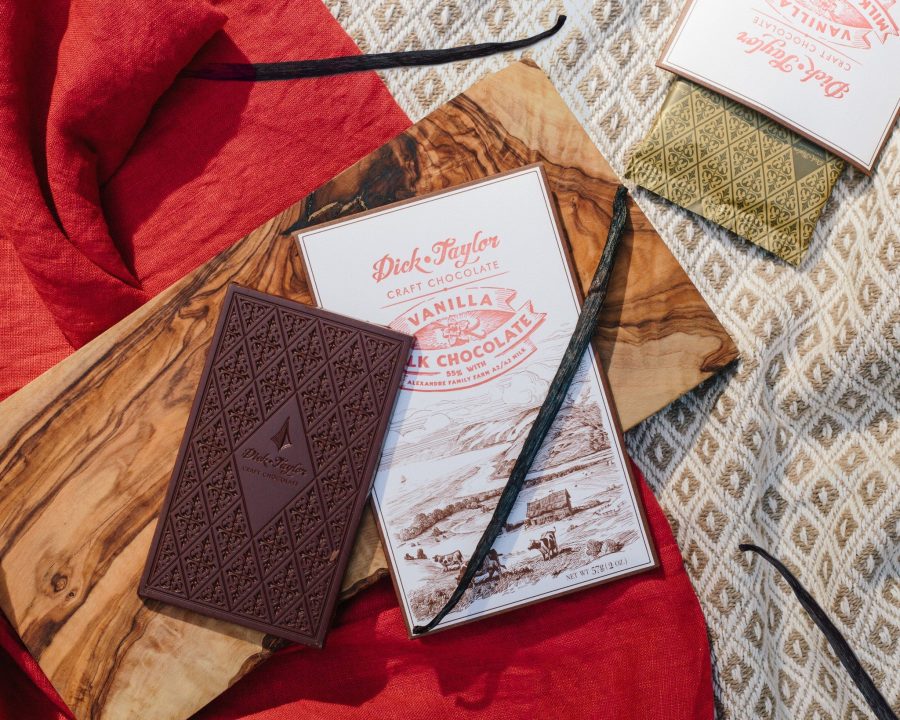 Dick Taylor 55% Milk Chocolate Bar with Vanilla Aesthetic