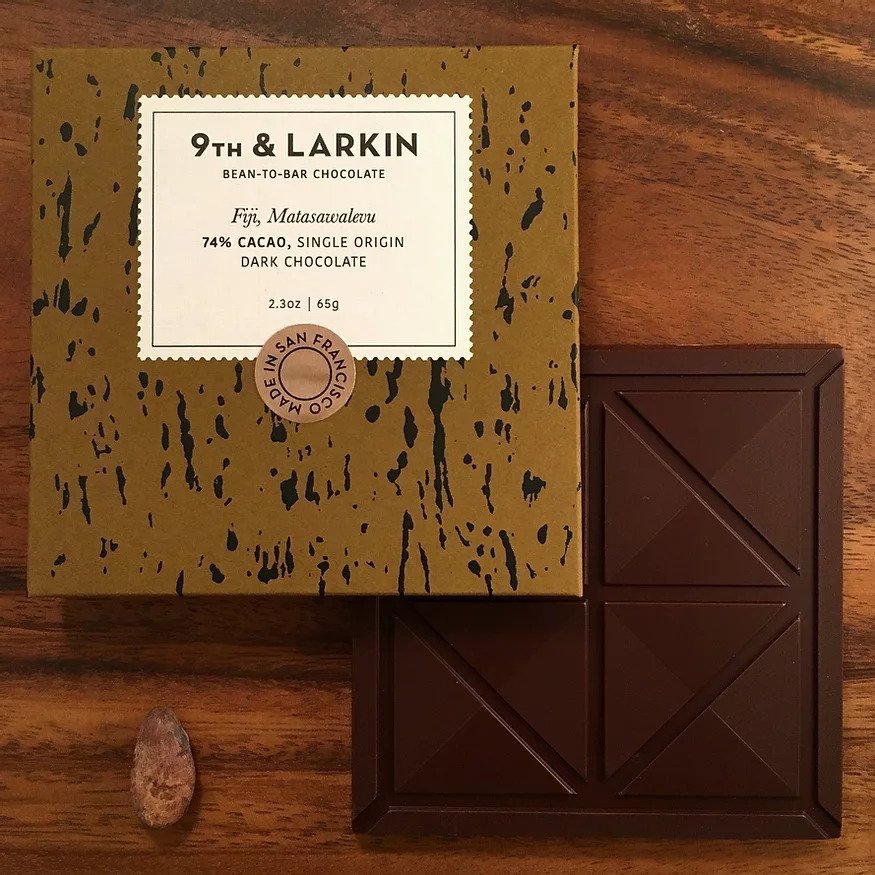 9th & Larkin Matasawalevu Fiji 74% Dark Chocolate Bar