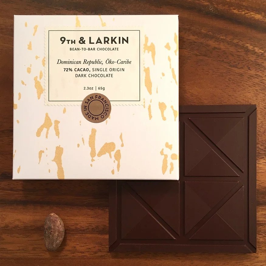 9th & Larkin Öko-Caribe Dominican Republic 72% Dark Chocolate Bar-min