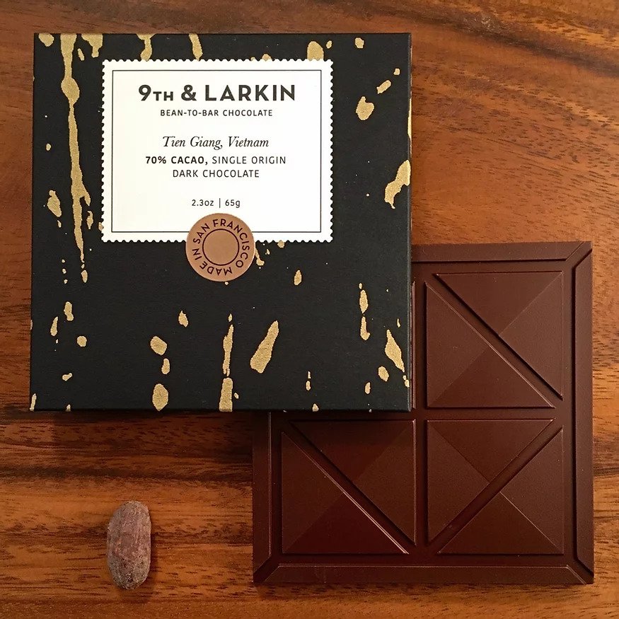 9th & Larkin Tien Giang Vietnam 70% Dark Chocolate Bar-min