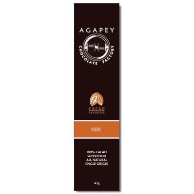 Agapey 100% Mini Dark Chocolate Bar with Cocoa Nibs