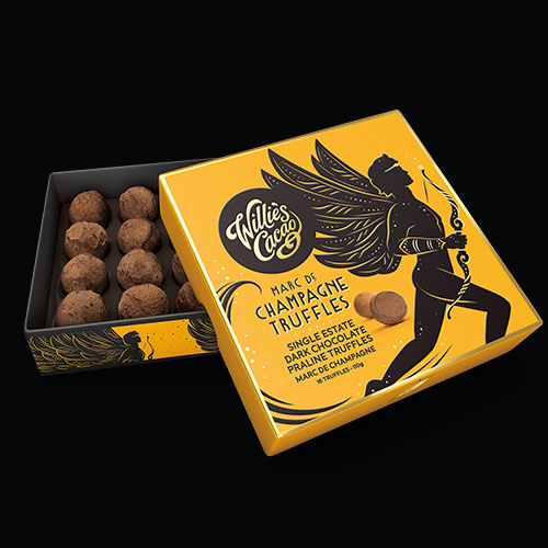 Willie's Cacao 16-Piece Dark Chocolate Praline Champagne Truffles