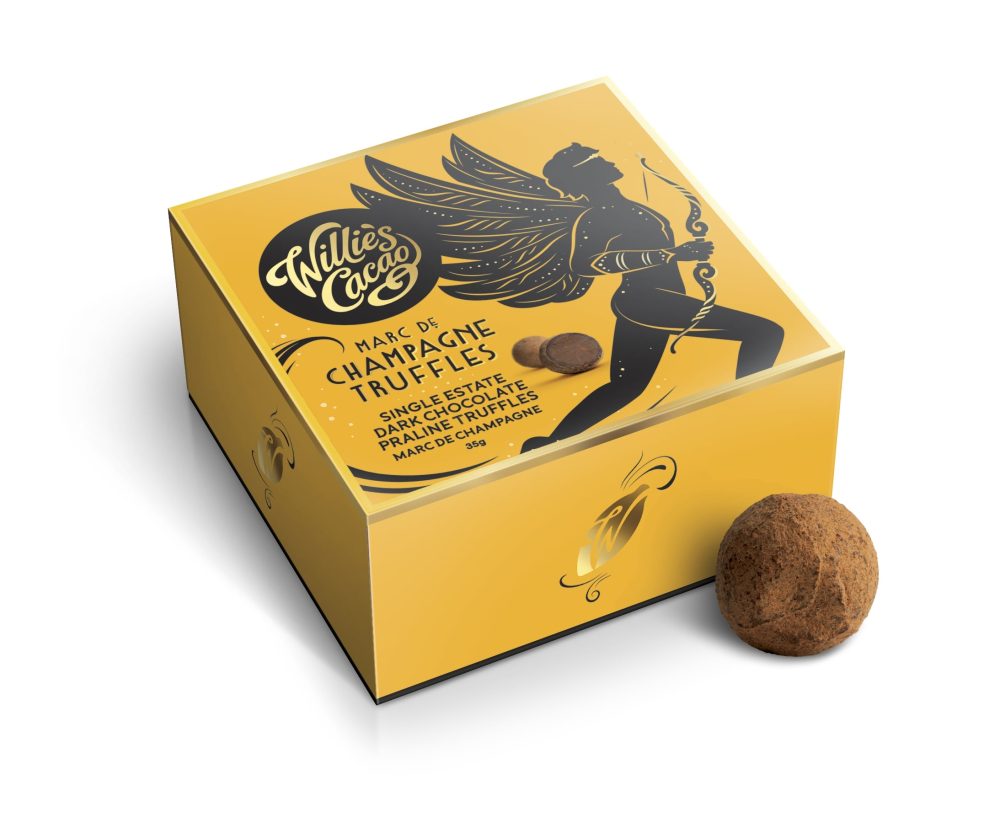 Willie's Cacao 5Piece Dark Chocolate Praline Champagne Truffles