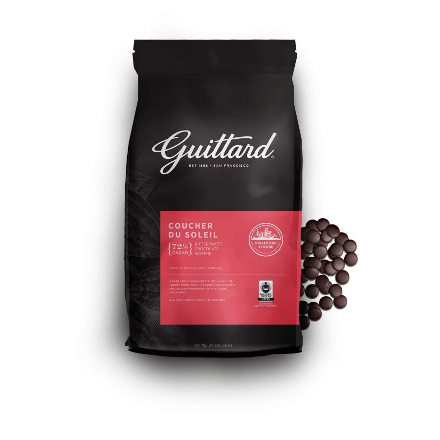 Guittard Coucher du Soleil 72% Bittersweet Dark Couverture Chocolate Wafers-min