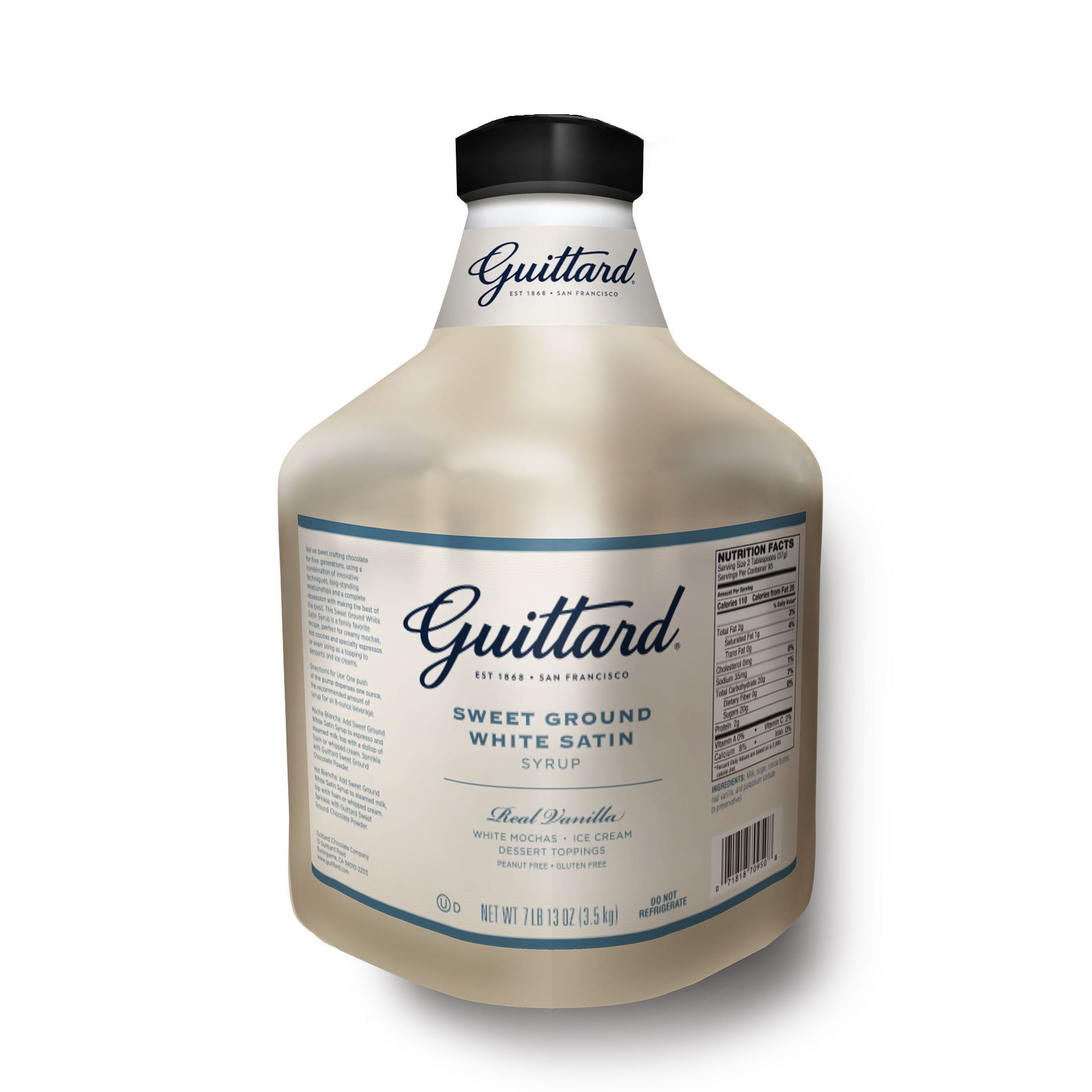 Guittard Sweet Ground White Satin Syrup Guittard Sweet Ground White Satin Syrup