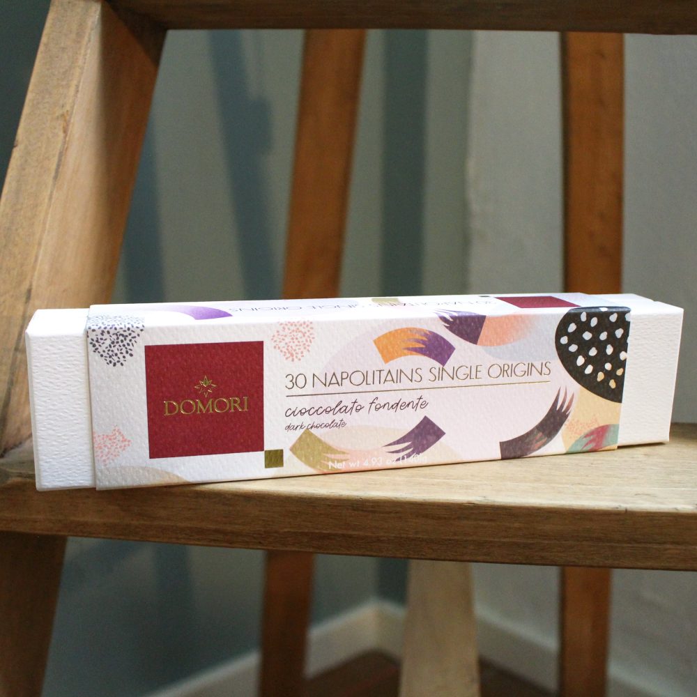 Domori 30-Piece Single Origin Napolitains Chocolate Square Gift Box 1