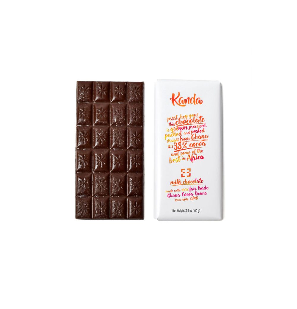 Kanda Ghana 38% Milk Chocolate Bar 1