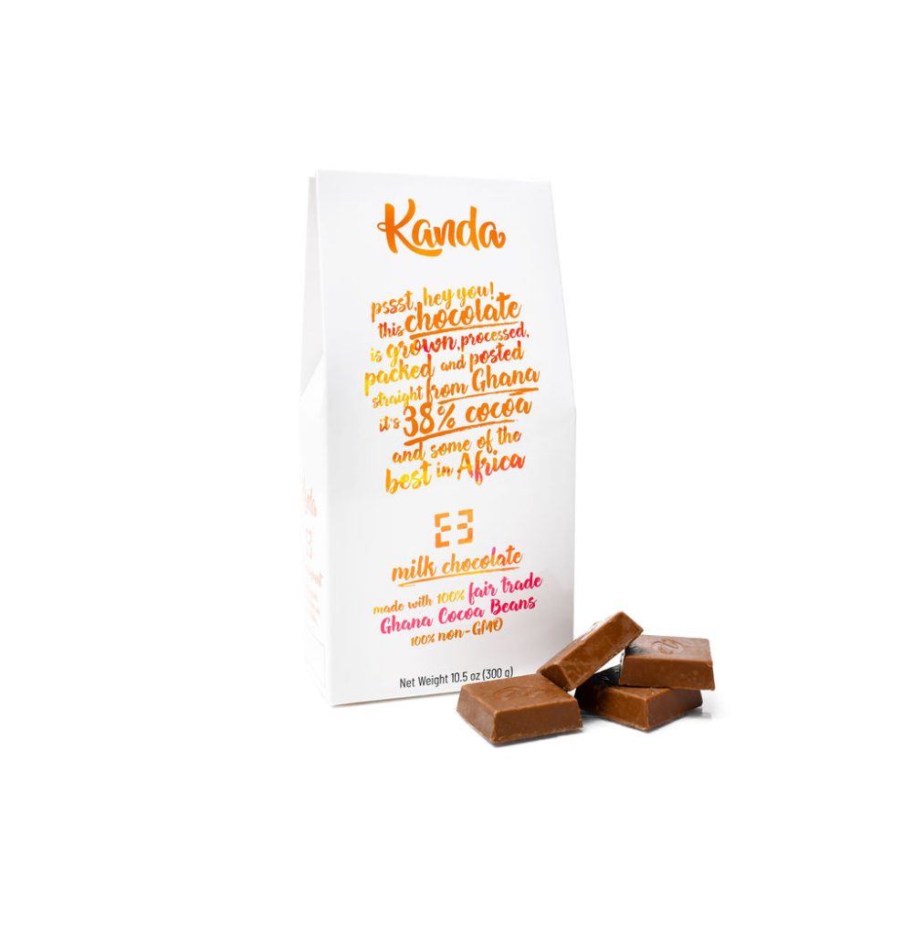 Kanda Ghana 38% Milk Chocolate Squares 1