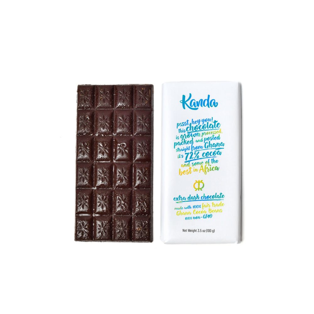 Kanda Ghana 72% Extra Dark Chocolate Bar 1