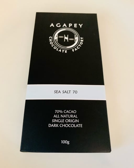 Agapey 70% Dark Chocolate Bar with Sea Salt