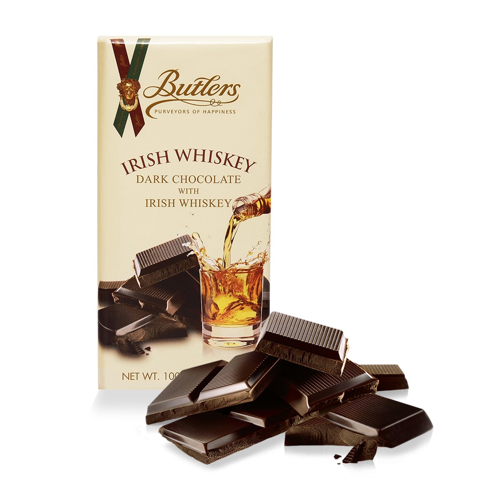 Butlers Dark Chocolate Bar with Irish Whiskey (100g) 1