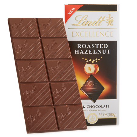 Lindt Excellence Dark Chocolate Bar with Roasted Hazelnuts