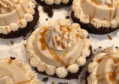 prittie wild turkey irish cream panna cotta brownie